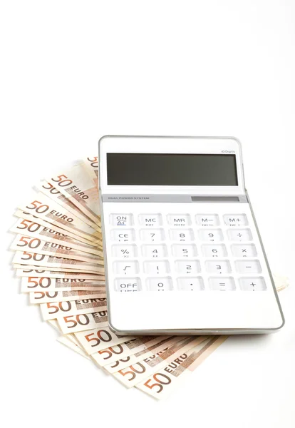 Fifty and Calculator — Stock Photo, Image