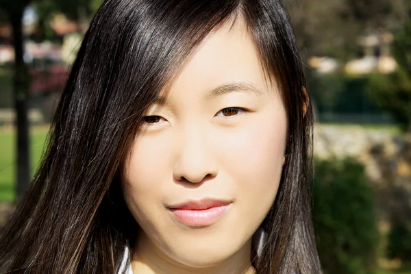 Portrait of fresh young asian american woman — Stock Photo, Image