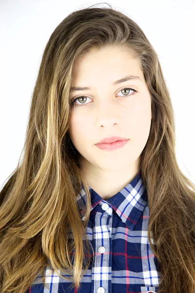 Portrét roztomilá blonďatá samice teenager — Stock fotografie