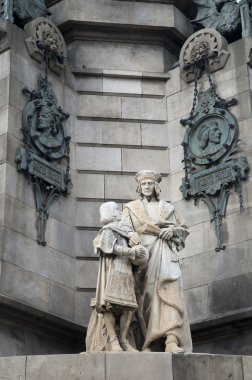 barcelona İspanya Kral ve çocuk heykeli