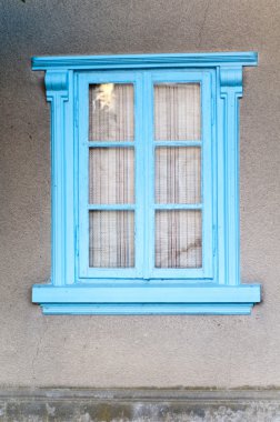 Old Blue Wooden Window clipart