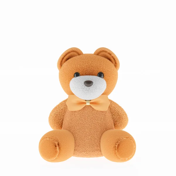 Renderização Ilustração Urso Brinquedo Bonito Com Arco Tle — Fotografia de Stock