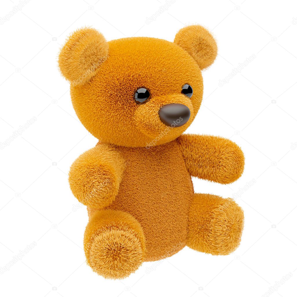 A 3 d rendered illustration of a cute stuffed toy teedy bear. 
