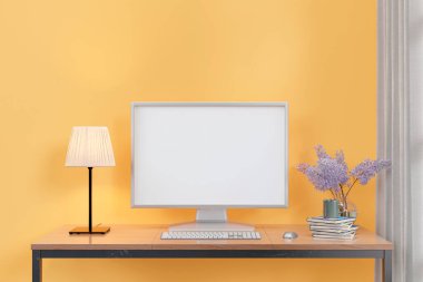 3D oluşturulmuş bilgisayar masaüstü modeli.