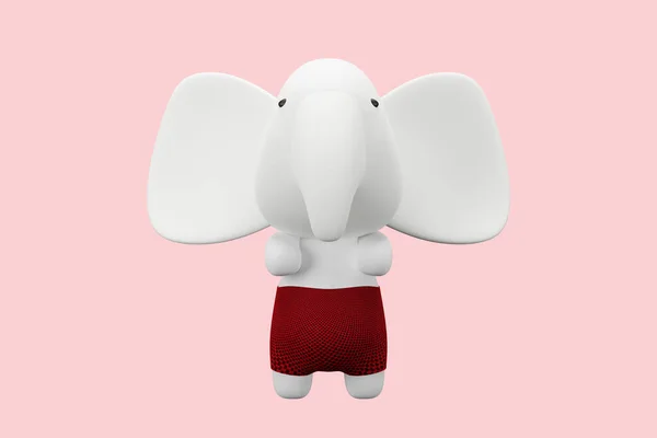 3d rendered white elephant model.