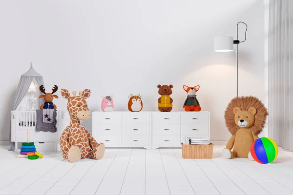 Візуалізована Дитяча Кімната Іграшками — стокове фото