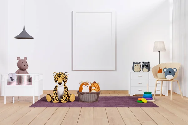 3Dレンダリングされた子供部屋とともにおもちゃ — ストック写真