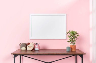 Oyuncak hayvanla yapılmış 3D çerçeve modeli.