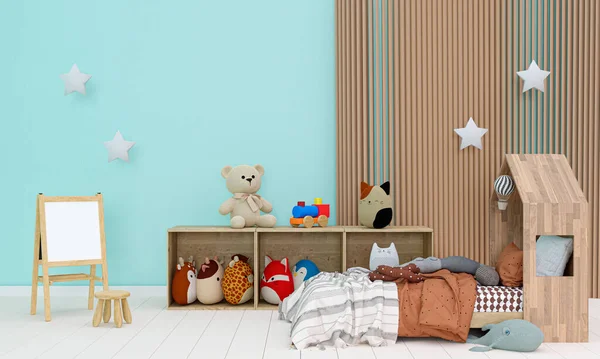 Rendered Illustration Children Room Stuffed Toy Animals — ストック写真