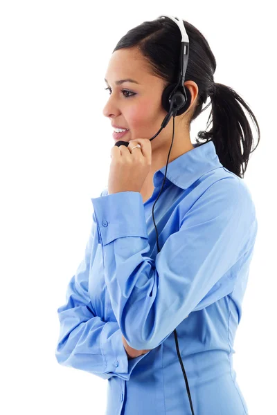 Female call center operator — Stock Photo, Image