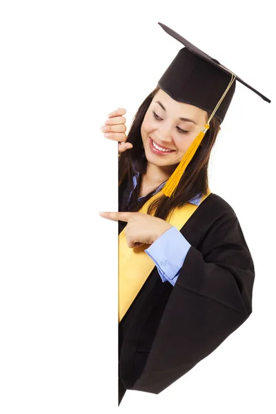 Female Graduate with copy space — Stock Photo, Image