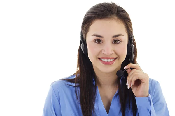 Female call center representative — Stock Photo, Image