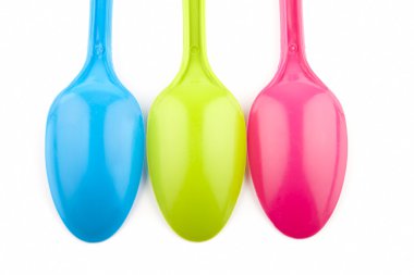 renkli plastik kaşık