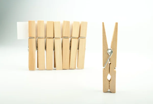 Wooden clothes pegs — Stock Photo, Image