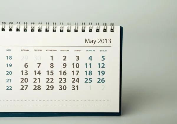 Calendario del año 2013. Mayo — Foto de Stock