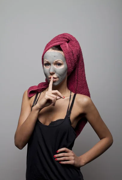 Clay facial mask — Stock Photo, Image