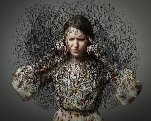 Headache. Obsession. Dark thoughts. — Stock Photo, Image