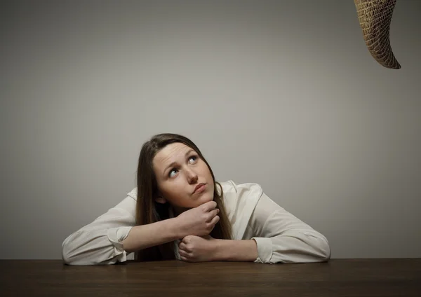 Girl and big snake — Stock Photo, Image