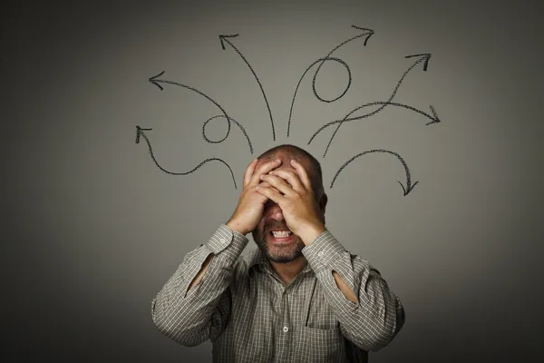 Frustrated. Man in thoughts. — Stock Image Frustrated. Man in thoughts. Royalty Free Stock Photos