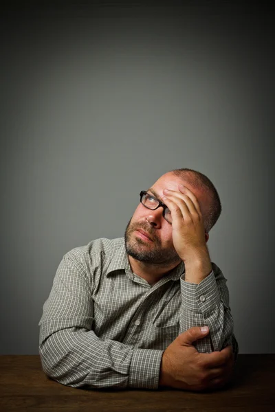 Man in thoughts. Dreamer. — Stock Photo, Image