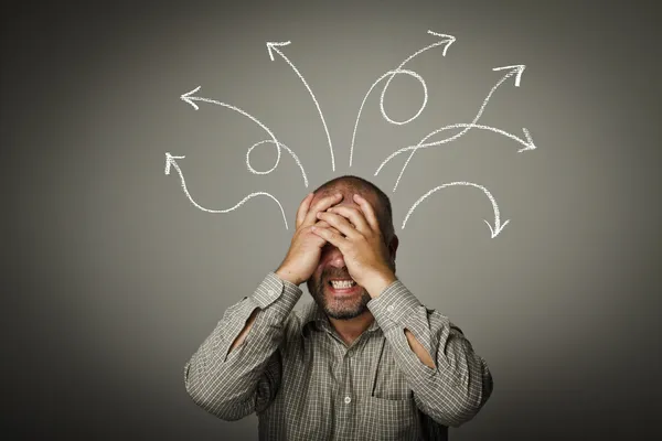 Frustrated. Man in thoughts. — Stock Image Frustrated. Man in thoughts. Stock Picture