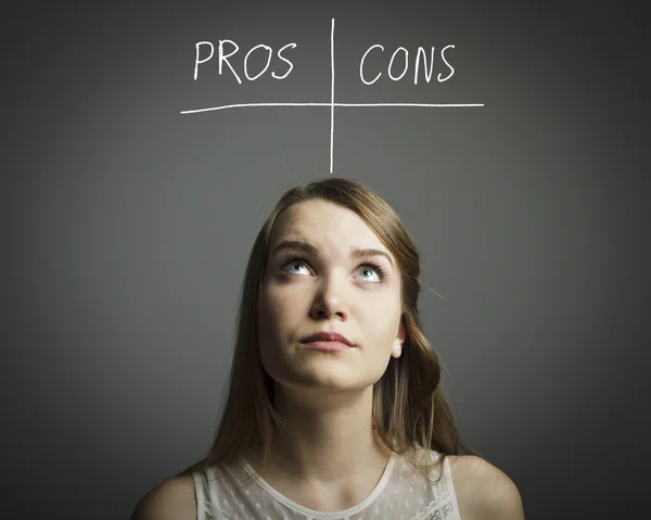 Pros and cons. Hesitation. — Stock Image Pros and cons. Hesitation. Royalty Free Stock Images