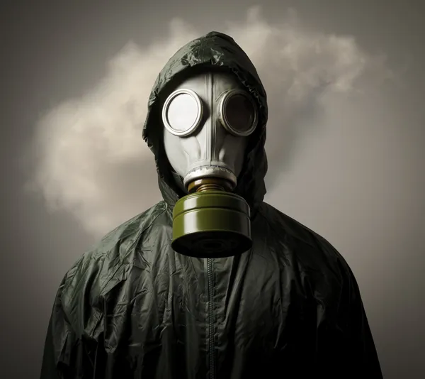 Gas mask and cloud — Stock Photo, Image