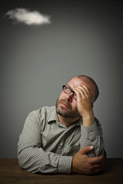 Man and cloud — Stock Photo, Image