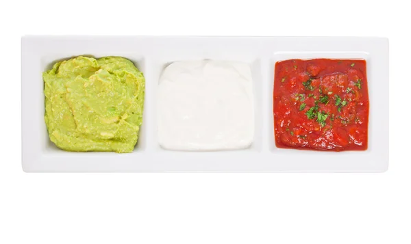 Three mexican dips — Stock Photo, Image