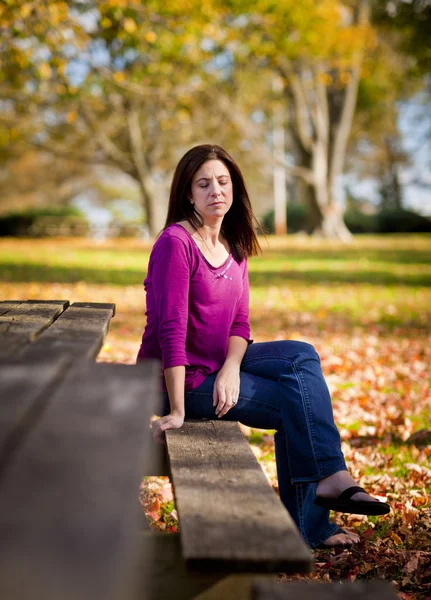 Mulher triste. — Fotografia de Stock