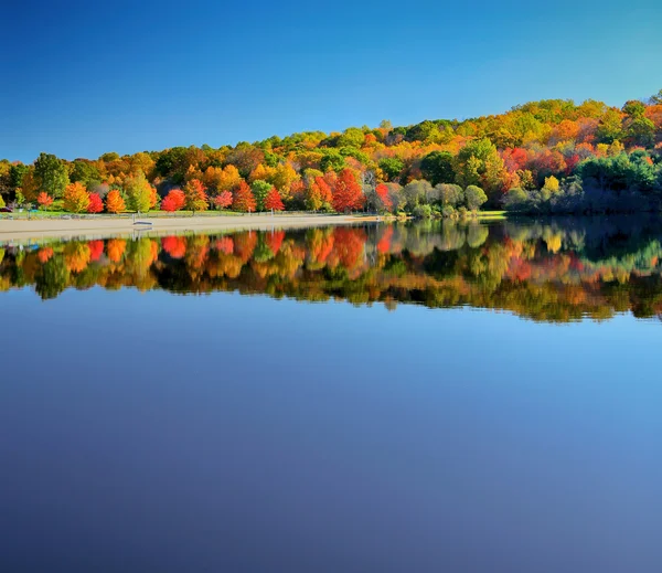 Krásný podzim jezero — Stock fotografie
