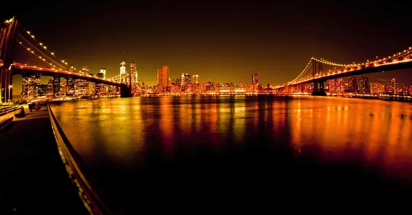 Manhattan bridge und brooklyn bridge — Stockfoto