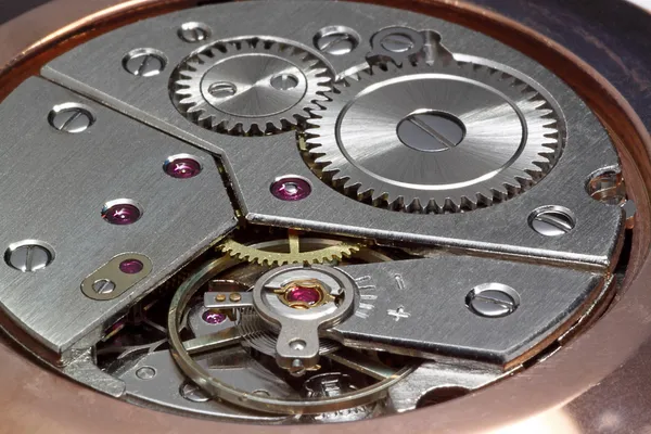 Closeup of watch gears — Stock Photo, Image