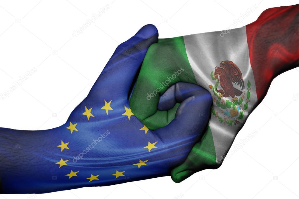 Handshake between European Union and Mexico