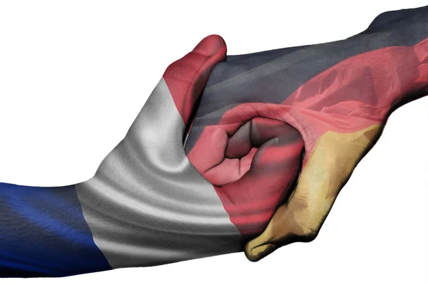 Handshake between France and Germany — Stock Photo, Image