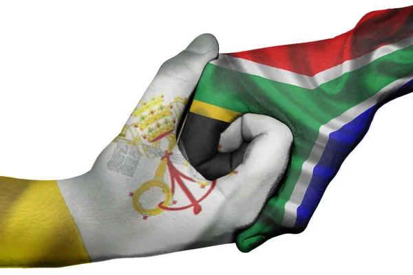 Poignée de main entre la Cité du Vatican et l'Afrique du Sud — Photo