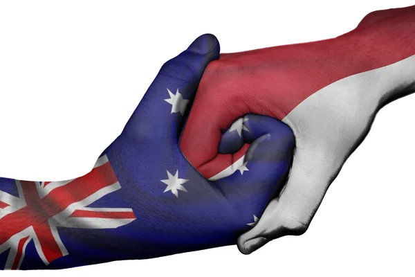 Avustralya ve Endonezya arasındaki karşılıklı — Stok fotoğraf