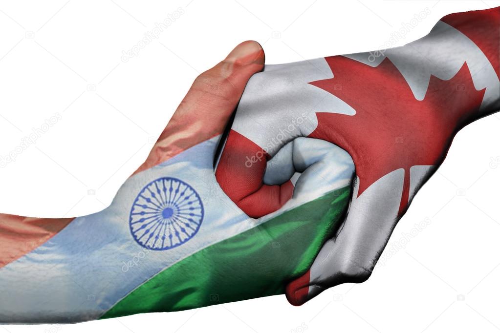 Handshake between India and Canada