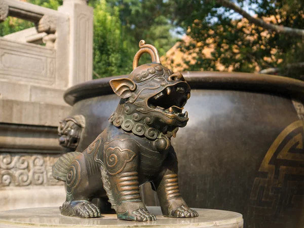 Escultura de bronze chinês — Fotografia de Stock