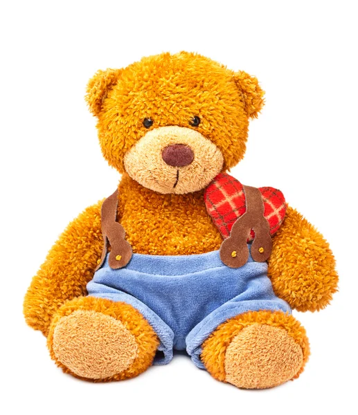 Teddybeer met hart — Stockfoto