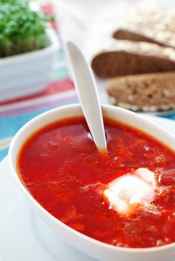 red-beet soup (borscht) clipart