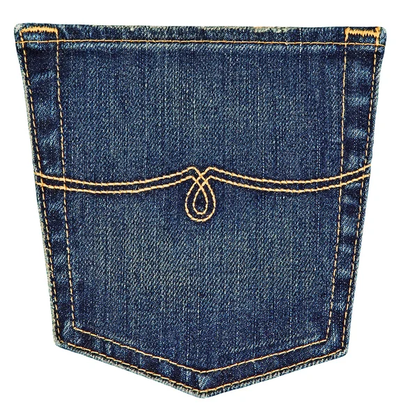 Blue jeans pocket — Stock Photo, Image