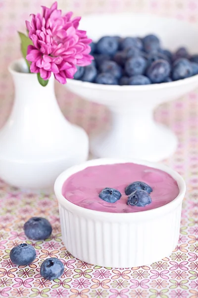 Yogurt with a fresh berries — Stock Photo, Image