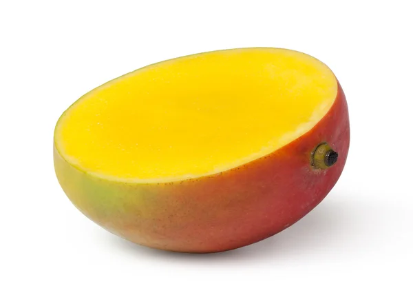 Half cut mango fruits on white background — Stock Photo, Image