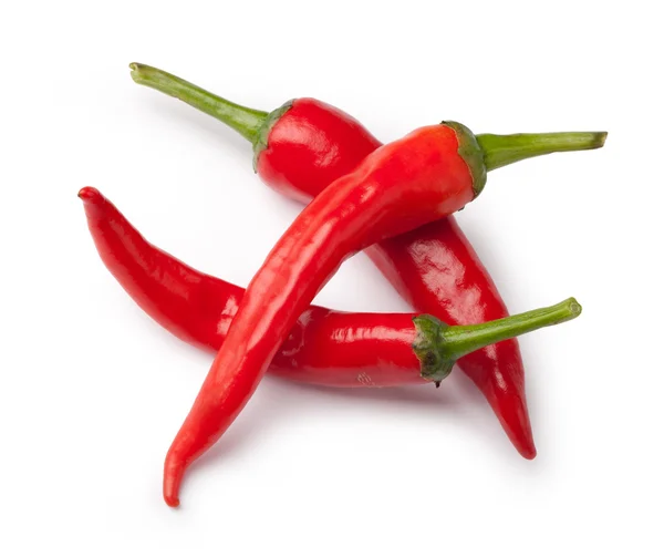 Färsk röd paprika på vit bakgrund — Stockfoto