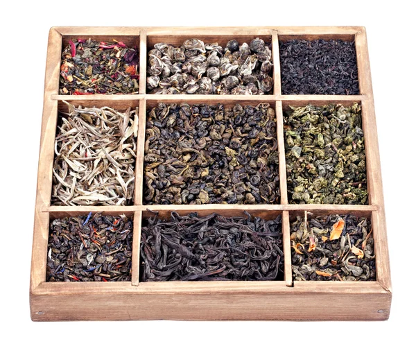 Assortment of dry tea — Stock Photo, Image