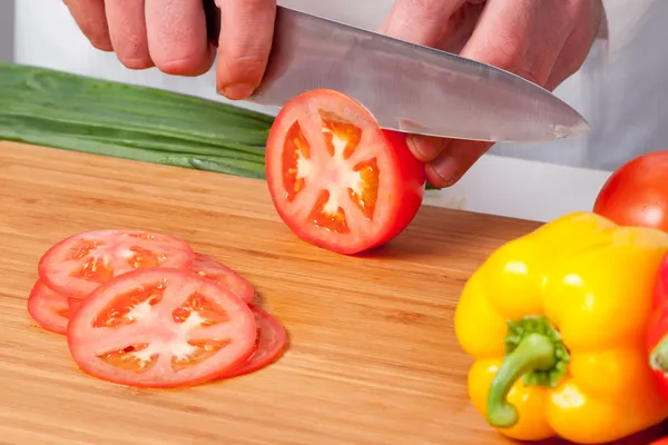 Salad preparation — Stock Photo, Image