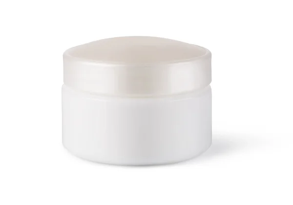 Jar or blank packaging for cosmetic product isolated on a white — Stock Photo, Image