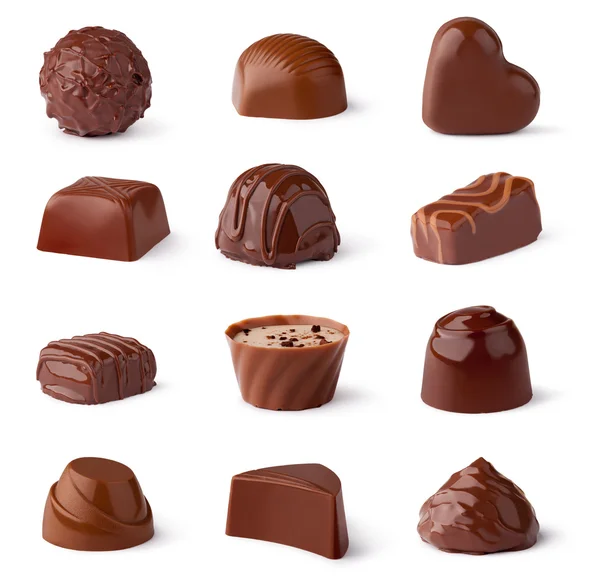 Collection de bonbons au chocolat — Photo