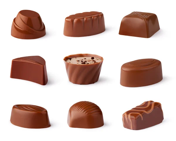 Collezione caramelle al cioccolato — Foto Stock